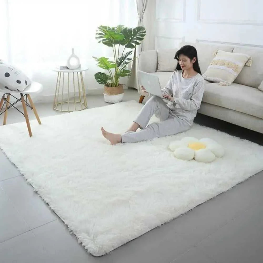 VIKAMA Tie-Dye Plush Carpet Living Room Decoration Soft Fluffy Home Mat Children's Room Baby Crawling Non-Slip Blanket Éditions Traditions & Modernité Inc. 186083095;20260613;1781386246erLZW