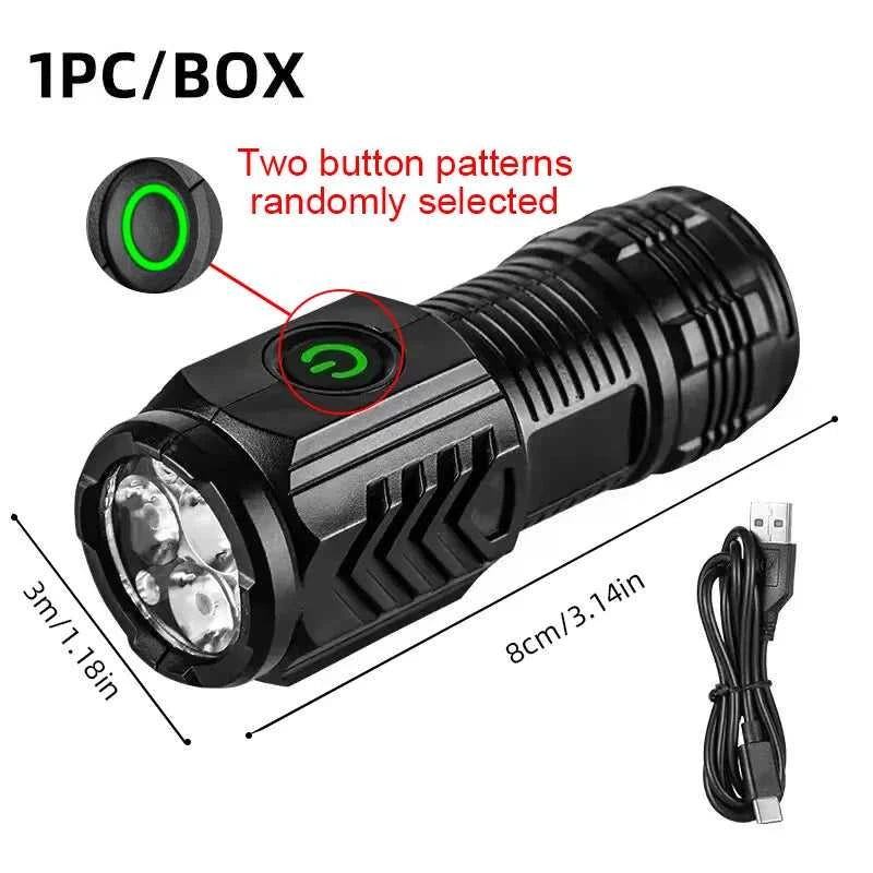 New Ultra Powerful Flashlight 3 Core LED Mini Tactical Flashlight Rechargeable High Power LED Torch Metal Pen Clip Hand Lamp Éditions Traditions & Modernité Inc. 185980369;20260611;1781193602Mtjfn