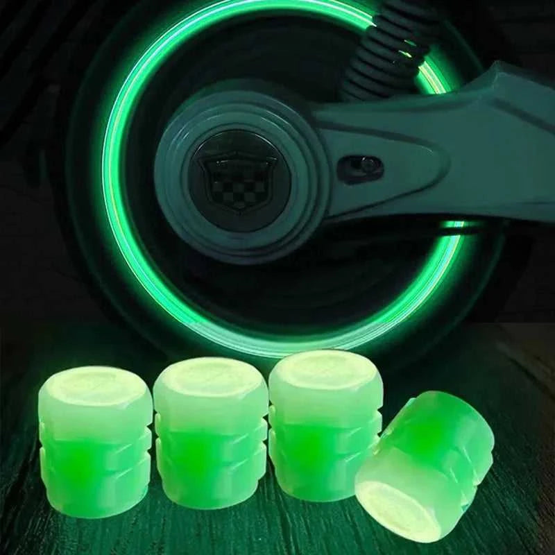Luminous Valve Caps Fluorescent Night Car Tire Valve Caps Motorcycle Bike Glowing Decor Wheel Nozzles Tyre Cap Car Accessories Éditions Traditions & Modernité Inc. 185980907;20260611;1781193725jOyY7
