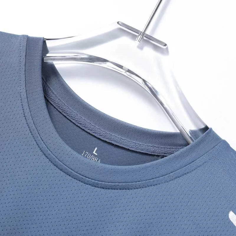 CHRLCK Men's Running Quick Drying T-shirts Breathable Hiking Fishing Tees Soft Elasticity Outdoor Sports Short Shirt Summer Éditions Traditions & Modernité Inc. 185979976;20260611;1781193511AXaoq