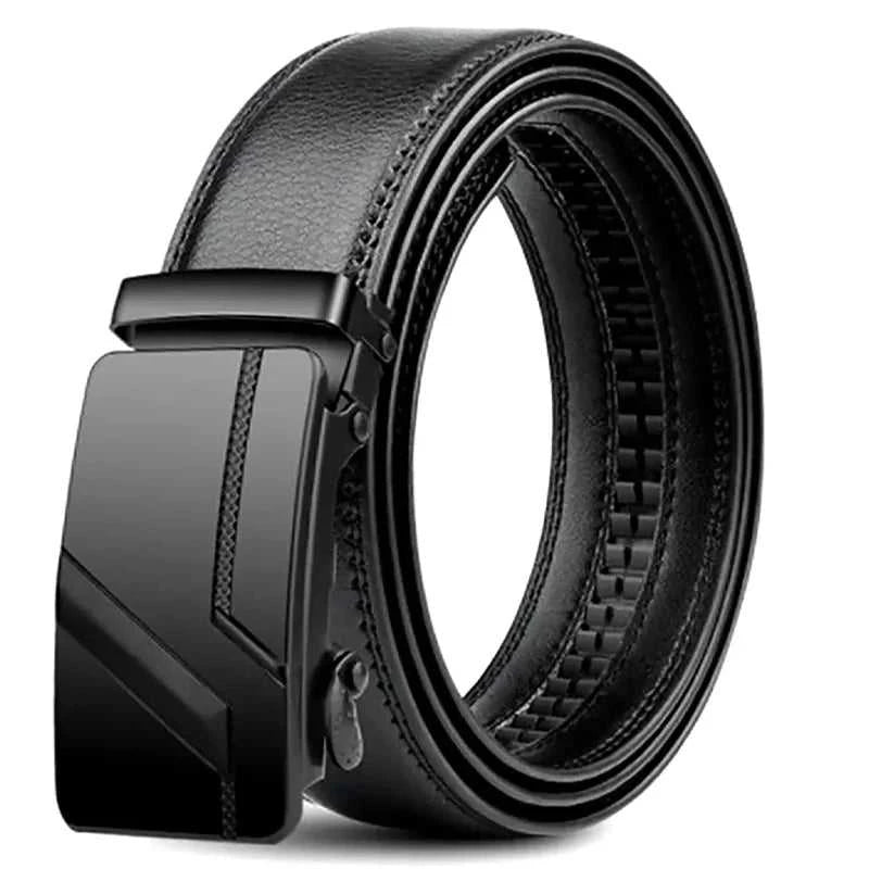 Automatic Buckle Leather Belt [[product_type]] Éditions Traditions & Modernité Inc. 14:29#Black;200000858:201447589