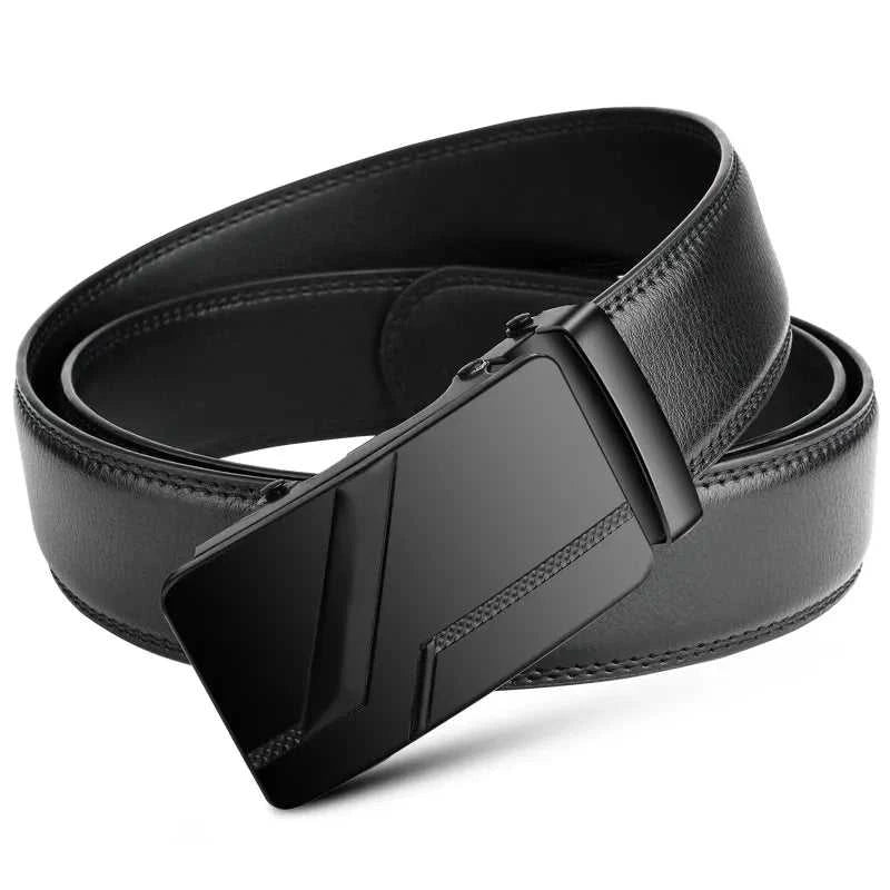 Automatic Buckle Leather Belt [[product_type]] Éditions Traditions & Modernité Inc. 14:29#Black;200000858:201447589