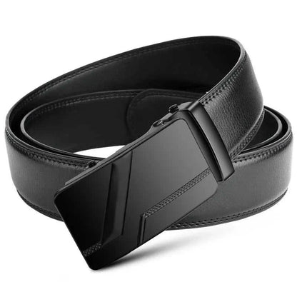 Automatic Buckle Leather Belt [[product_type]] Éditions Traditions & Modernité Inc. 14:29#Black;200000858:201447589