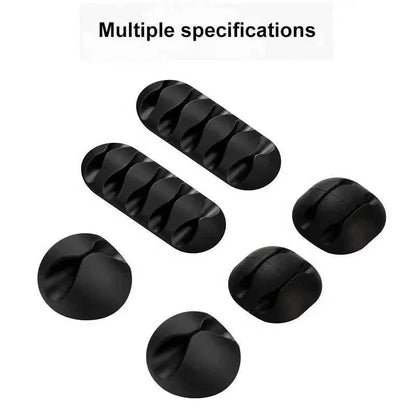 VIKEFON Cable Cord Wire Organizer Silicone USB Cable Winder Management Clips Self Adhesive for Mouse Keyboard Headset For iPhone Éditions Traditions & Modernité Inc. 185982368;20260611;1781193878w01FU
