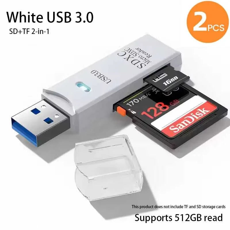 2-in-1 Multi Functional USB 3.0 Card ReaderMiniSD TFMemoryCardReaderUSBFlashDrive CardreaderAdapter For PCLaptops Accessories Éditions Traditions & Modernité Inc. 185980795;20260611;1781193688p9dYG