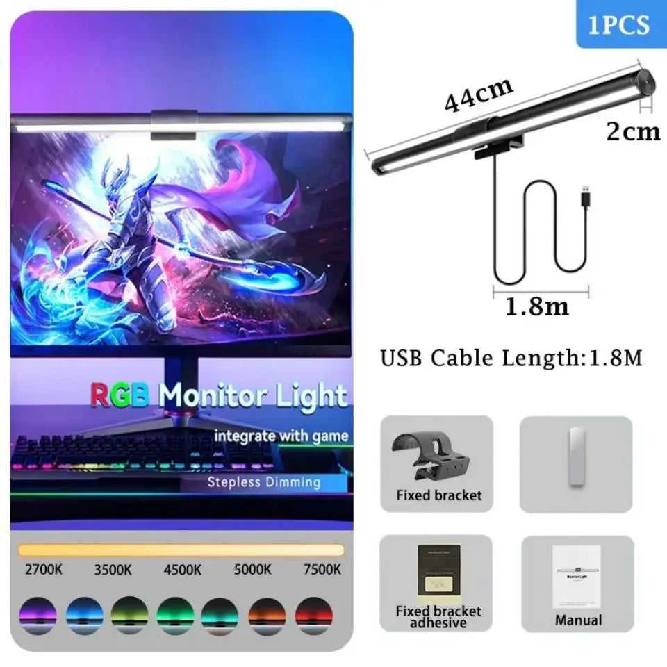 Eye Care Monitor Light Bar with RGB Gaming Lighting