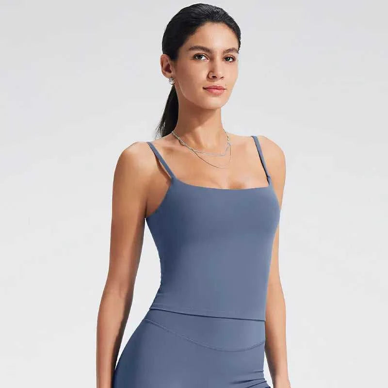 NCLAGEN GYM Tank Top With Built In Bra women's Yoga clothing running Square Neck fitness vest beautiful back sports Workout Éditions Traditions & Modernité Inc. 186642574;20260626;1782517547ZAGL9