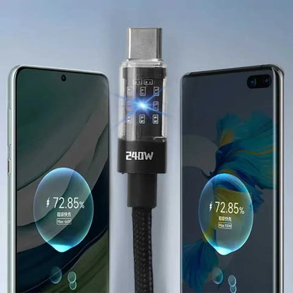 240W USB C Fast Charging Cable with LED Power Display Éditions Traditions & Modernité Inc. 14:173#0.25M;200007763:201336100