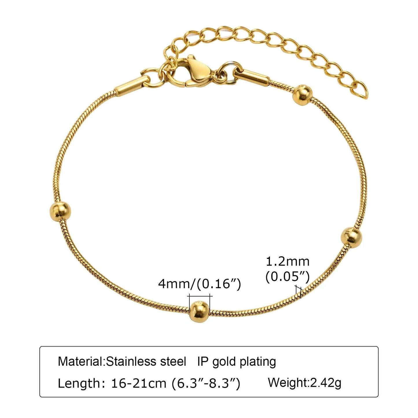 Waterproof Stainless Steel Chain Bracelets For Women , Gold Plated Fashion Stackable Link Bracelet Gifts Éditions Traditions & Modernité Inc. 186728019;20260628;1782690788FoP8H