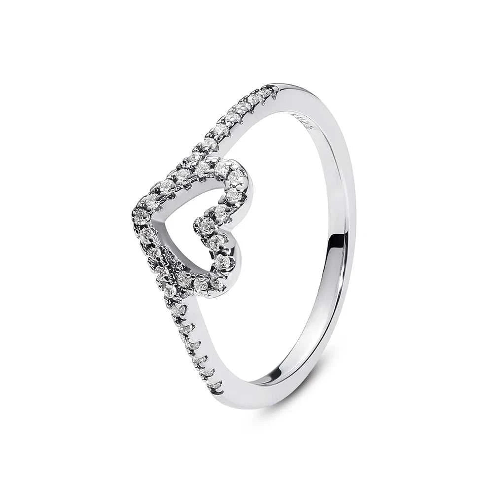 Original 925 Sterling Silver Ring Love Heart Pave CZ Crystal Stackable Rings For Women Wedding Engagement Birthday Gift Jewelry Éditions Traditions & Modernité Inc. 186727150;20260628;1782690174gCmc6
