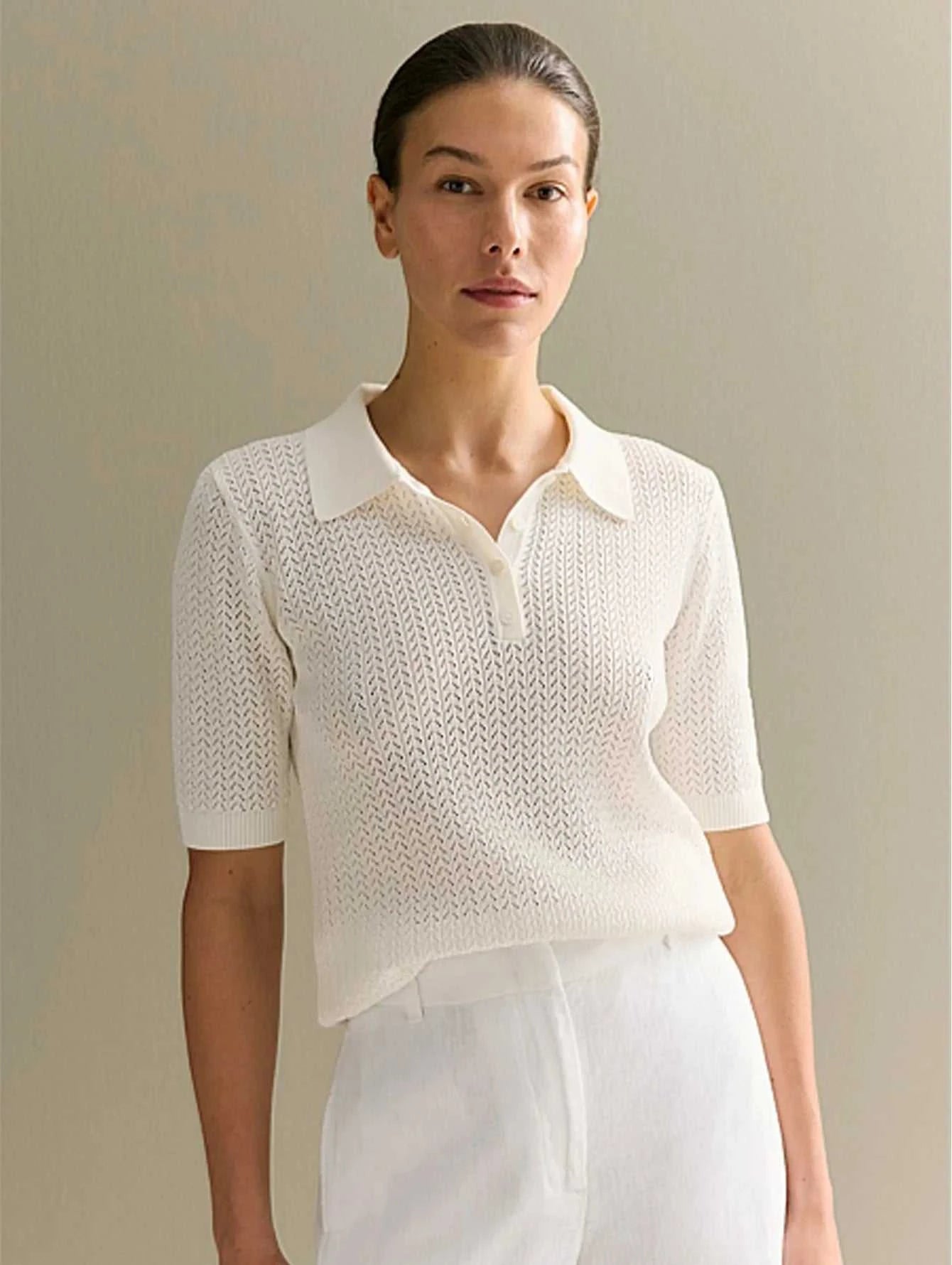 Tornova Short Sleeve Knitted T shirt Woman Summer Casual Loose Lapel Solid Ins Hot Tops Pullover Female Sweater T shirt Outwear Éditions Traditions & Modernité Inc. 186642829;20260626;1782517882cLv6y