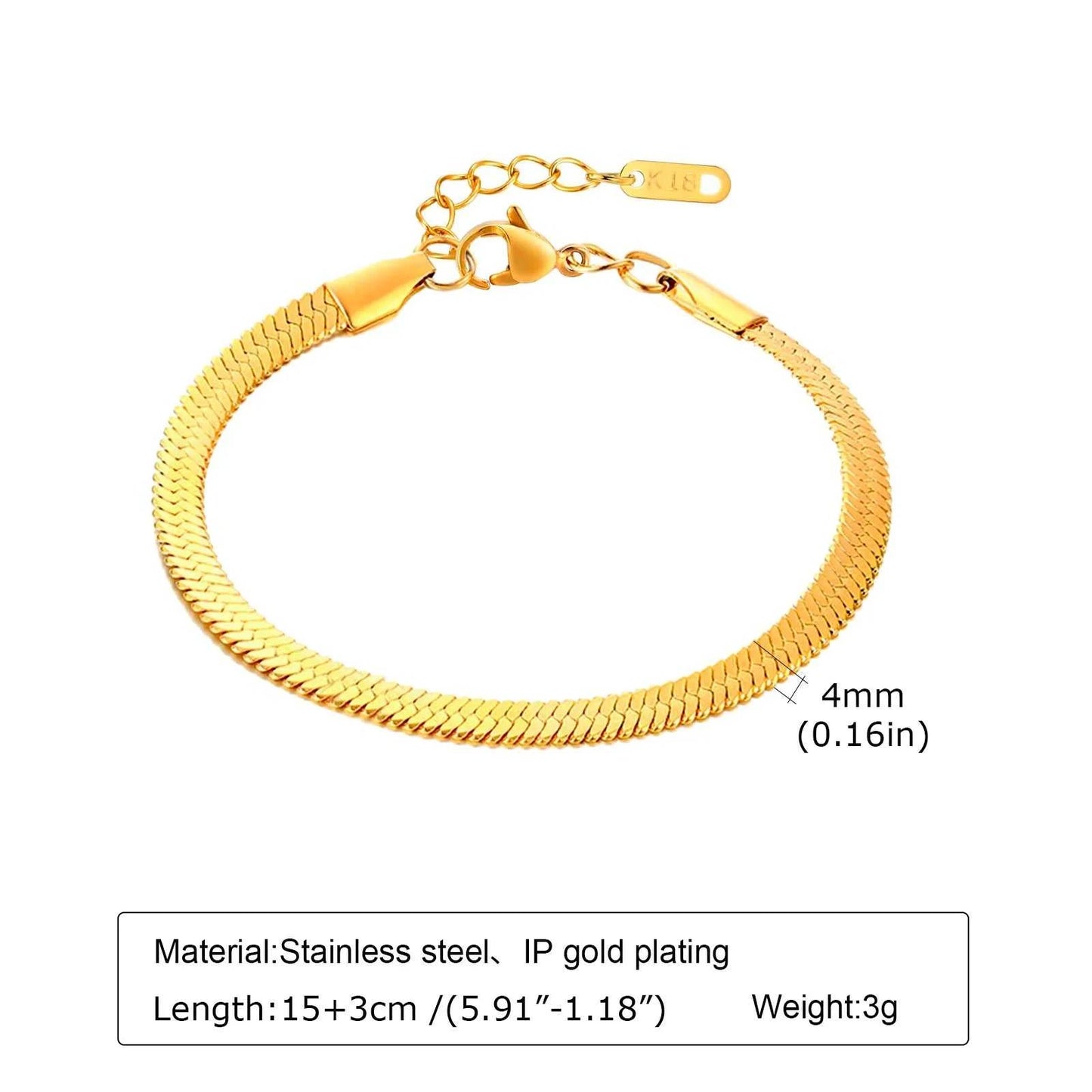 Waterproof Stainless Steel Chain Bracelets For Women , Gold Plated Fashion Stackable Link Bracelet Gifts Éditions Traditions & Modernité Inc. 186728019;20260628;1782690788FoP8H