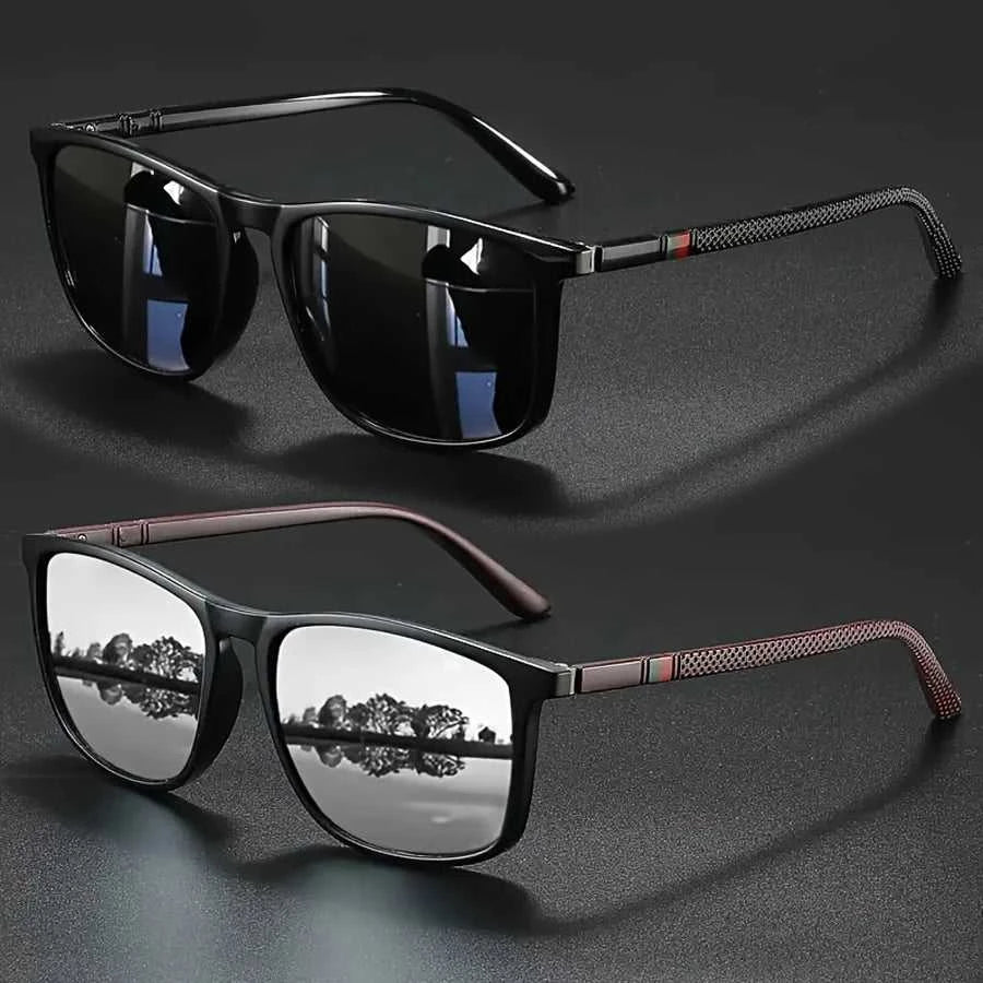 2pcs Luxury Square Vintage Cycling Sunglasses Men Women Fashion Travel Driving Fishing Sun Glasses Male Eyewear UV400