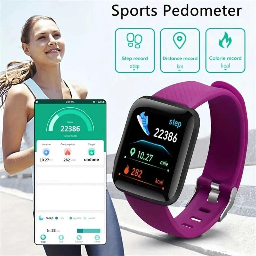Fitness Activity Tracker Watch with Heart Rate Monitor Éditions Traditions & Modernité Inc. 14:10#116Plus Red