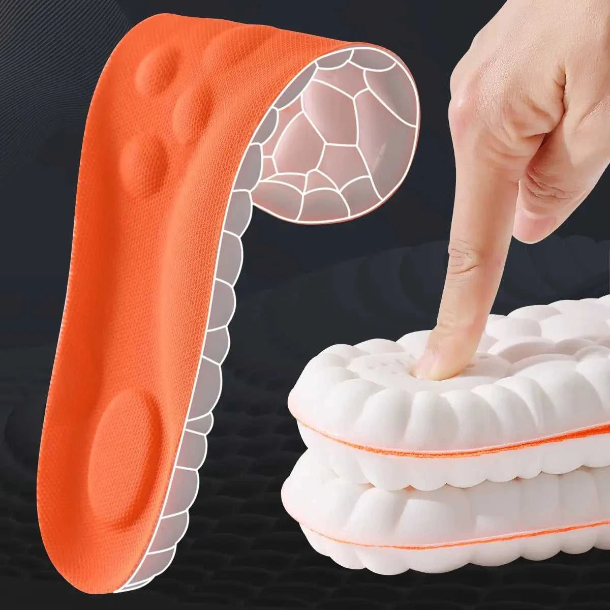 1/2/4pairs Latex Sport Insoles Soft High Elasticity Shoe Pads Orthotic Breathable Shock Absorption Cushion Arch Support Insole Éditions Traditions & Modernité Inc. 185981381;20260611;1781193823F9J4Z