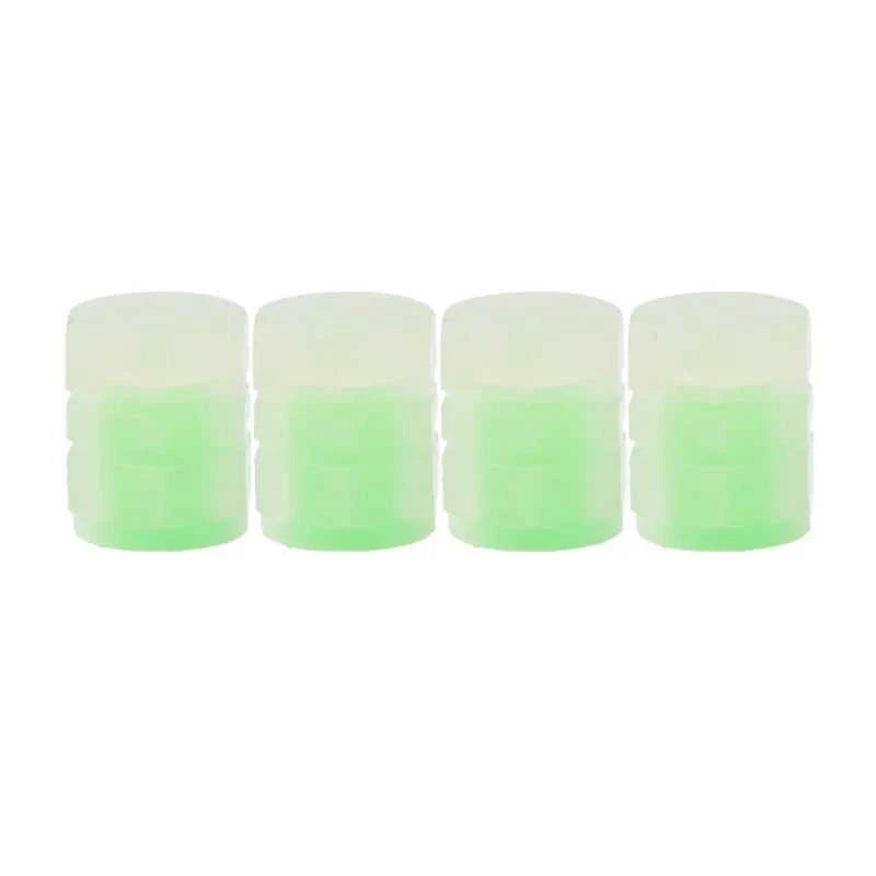 Luminous Valve Caps Fluorescent Night Car Tire Valve Caps Motorcycle Bike Glowing Decor Wheel Nozzles Tyre Cap Car Accessories