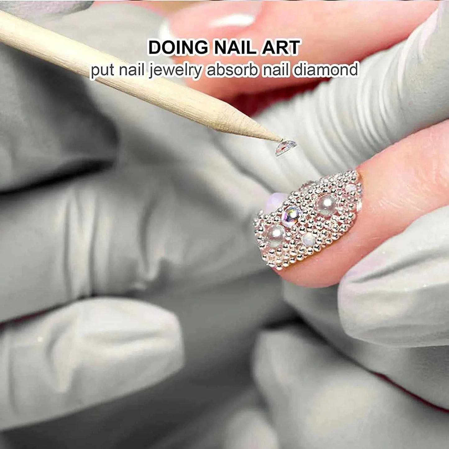 100/50pcs Nail Art Pusher Orange Wood Sticks Cuticle Pusher Remover Rhinestones Dotting Removal Manicure Pedicure Care Tools