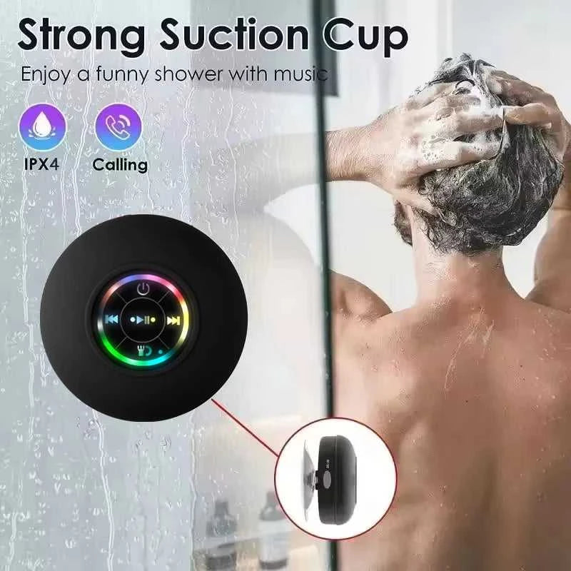 Portable Wireless Bluetooth Speaker LED Light IPX4 Waterproof Loudspeaker Outdoor Bathroom Large Suction Cup Stereo Sound Box Éditions Traditions & Modernité Inc. 186608791;20260626;1782489962cdniQ