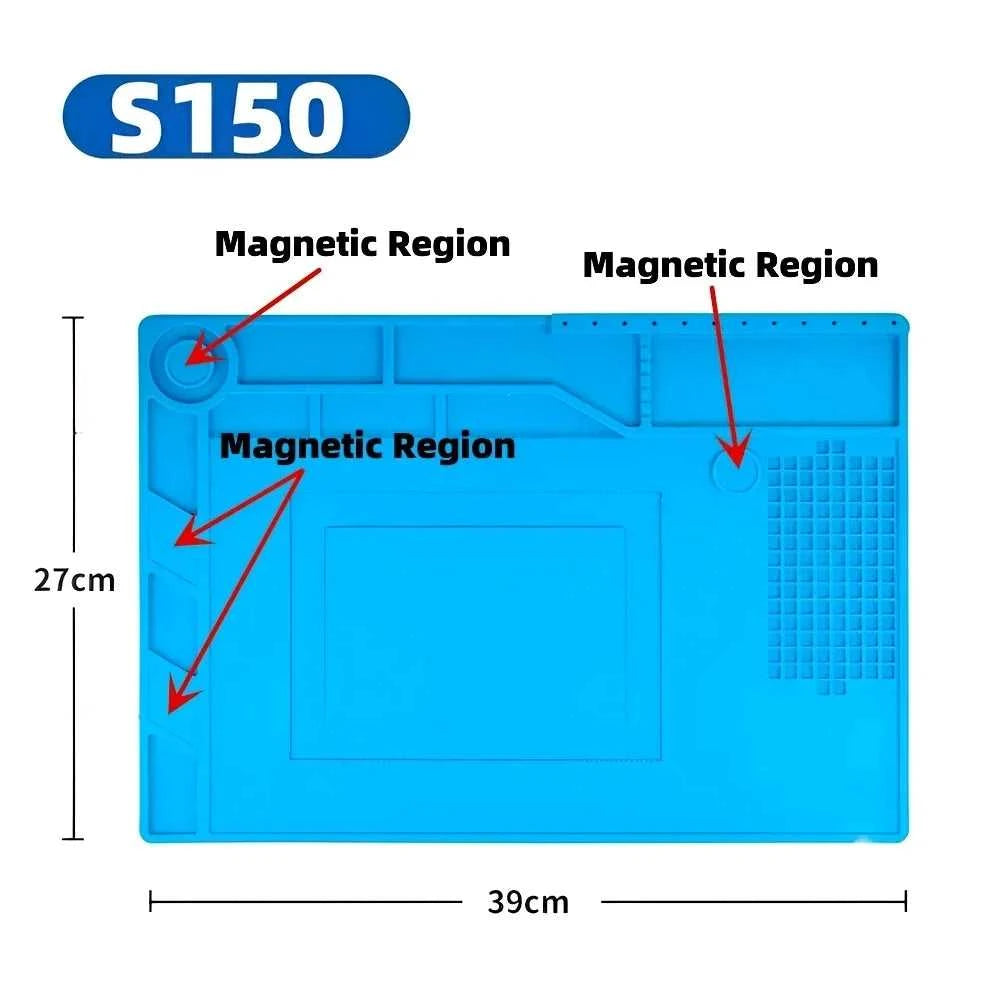 Magnetic Mat Silicone Repair Mat Circuit Board Soldering Pad Heat Resistant 932°F Anti-Static for ESD Iron Phone Repair Éditions Traditions & Modernité Inc. 185981086;20260611;1781193776HEJwA