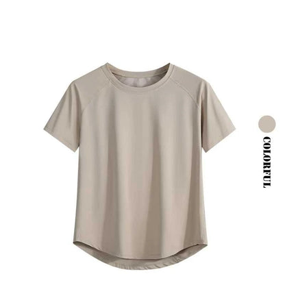 DRUR Yoga Tops Sportswear Woman Gym Shirts Breathable Quick Dry Short Sleeve Workout T Shirt Jogger Running T Shirt Yogawear New Éditions Traditions & Modernité Inc. 186642898;20260626;1782518066h8DUI