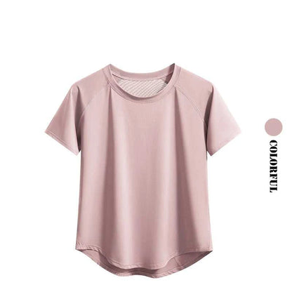 DRUR Yoga Tops Sportswear Woman Gym Shirts Breathable Quick Dry Short Sleeve Workout T Shirt Jogger Running T Shirt Yogawear New Éditions Traditions & Modernité Inc. 186642898;20260626;1782518066h8DUI