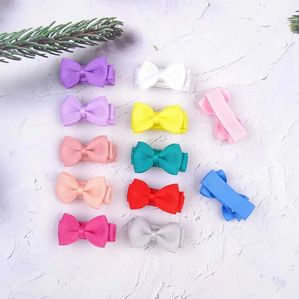 1.2 Inches Solid Colors Mini Hair Bows With Clip For Kids Girls Hairgrips Ribbon Covered Safety Bows Headwear Hair Accessories Éditions Traditions & Modernité Inc. 186728041;20260628;1782690869LrddM
