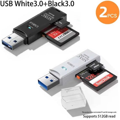 2-in-1 Multi Functional USB 3.0 Card ReaderMiniSD TFMemoryCardReaderUSBFlashDrive CardreaderAdapter For PCLaptops Accessories Éditions Traditions & Modernité Inc. 185980795;20260611;1781193688p9dYG