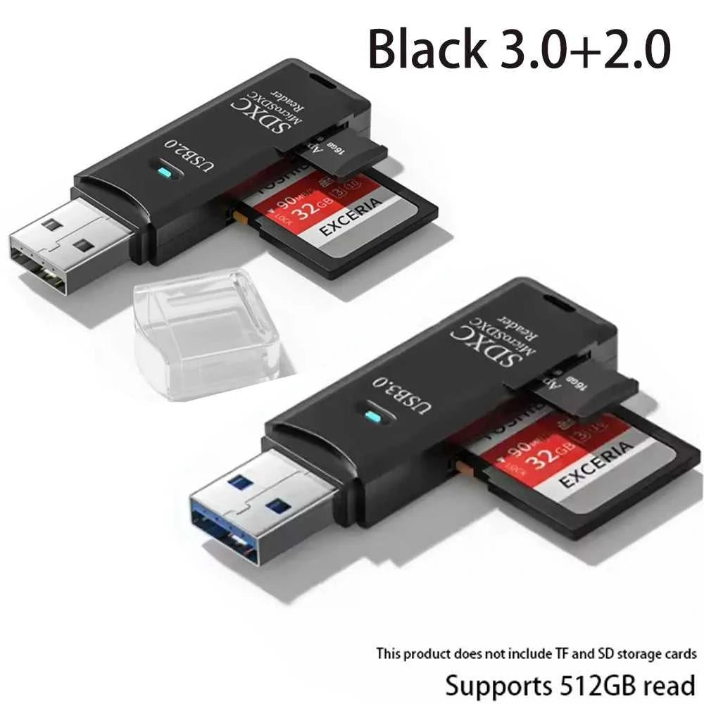 2-in-1 Multi Functional USB 3.0 Card ReaderMiniSD TFMemoryCardReaderUSBFlashDrive CardreaderAdapter For PCLaptops Accessories Éditions Traditions & Modernité Inc. 185980795;20260611;1781193688p9dYG