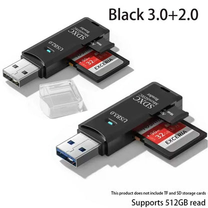 2-in-1 Multi Functional USB 3.0 Card ReaderMiniSD TFMemoryCardReaderUSBFlashDrive CardreaderAdapter For PCLaptops Accessories Éditions Traditions & Modernité Inc. 185980795;20260611;1781193688p9dYG