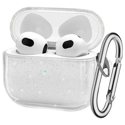 Glitter TPU Protective Earphone Case with Keychain Éditions Traditions & Modernité Inc. 5:200000321#for airpods pro;14:1052