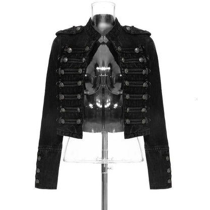 Streetwear Casual Loose Button Split Short Denim Jacket Women Fashion Spring Autumn 2026 Stand Collar Long Sleeve Jean Jacket Éditions Traditions & Modernité Inc. 186643038;20260626;1782518205Ft40D