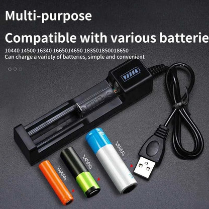 18650 Battery Charger 1/2/4 Slots Dual 18650 Charging 3.7V Rechargeable Lithium Battery USB Charger For 16340 14500 18650 Éditions Traditions & Modernité Inc. 186728073;20260628;1782691138LM8K2