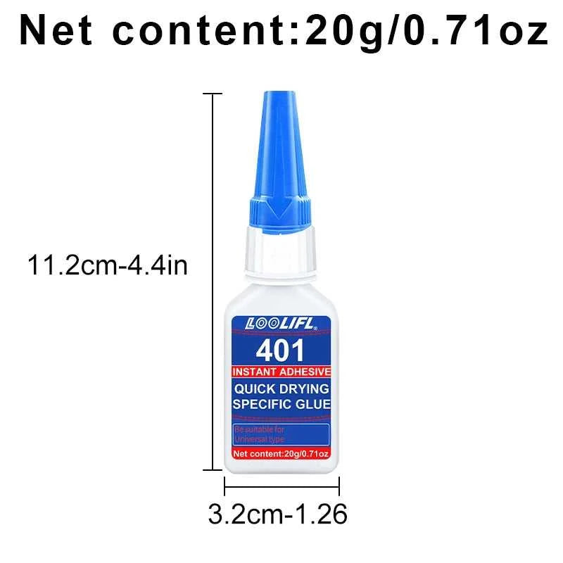 Brand-new upgraded 401 super cyanoacrylate glue, instant drying in 5 seconds, waterproof, stable and versatile bonding tool. Éditions Traditions & Modernité Inc. 14:202567811#lao-401-20ml-10pc