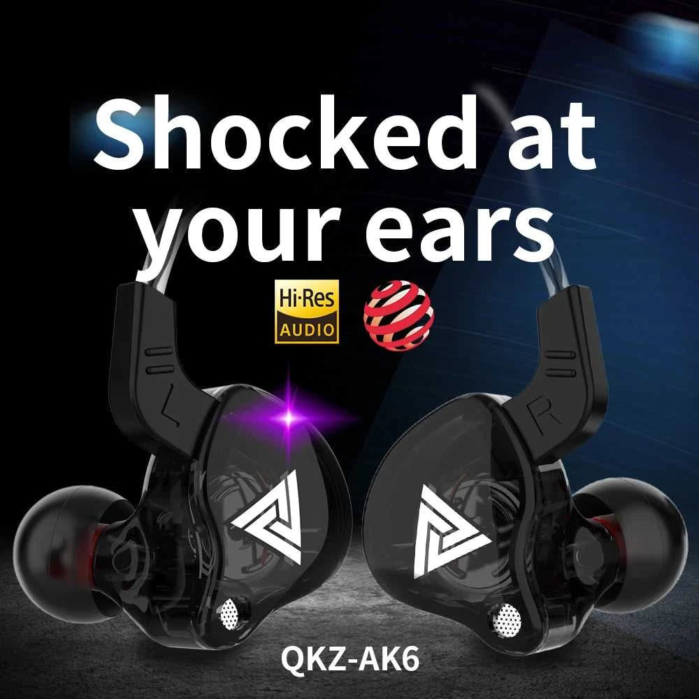 Original QKZ AK6 In Ear Earphone 6 Dynamic Driver Unit Headphone With Mic Stereo Sports HIFI Subwoofer Headset Monitor Earbuds Éditions Traditions & Modernité Inc. 185980332;20260611;1781193593bn6uN