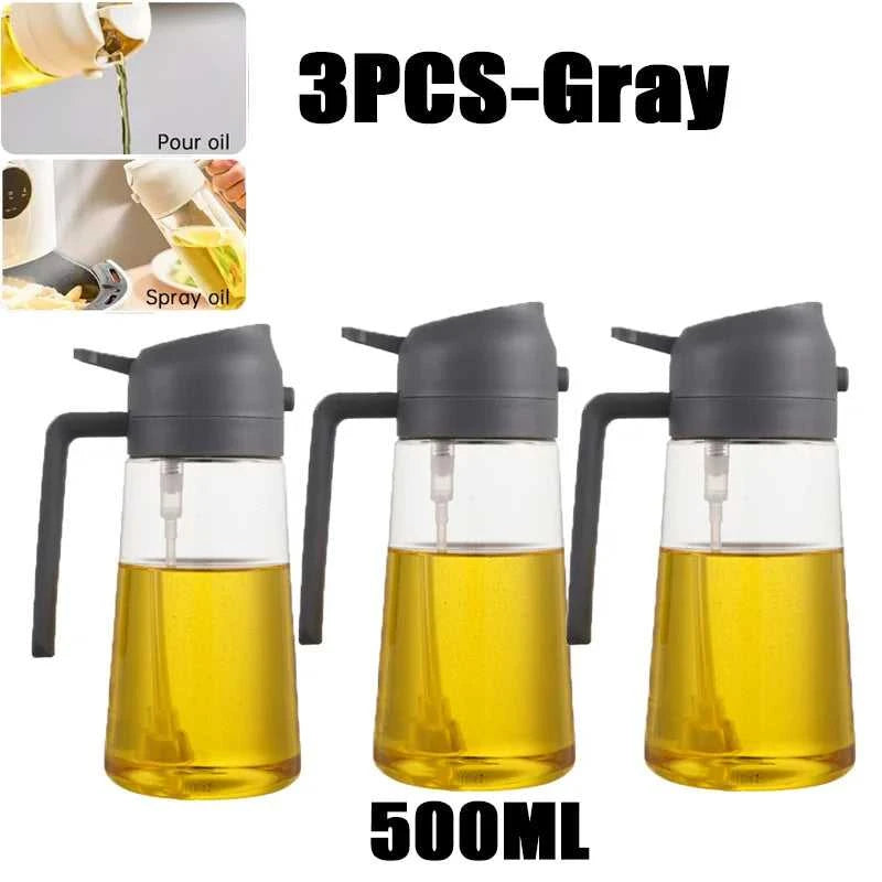 200/300/500ml Oil Spray Bottle BBQ Cooking Olive Oil Sprayer Plastic Baking Oil Spray Empty Bottle Vinegar Bottle Or Oil brush Éditions Traditions & Modernité Inc. 185980650;20260611;1781193656phbKP