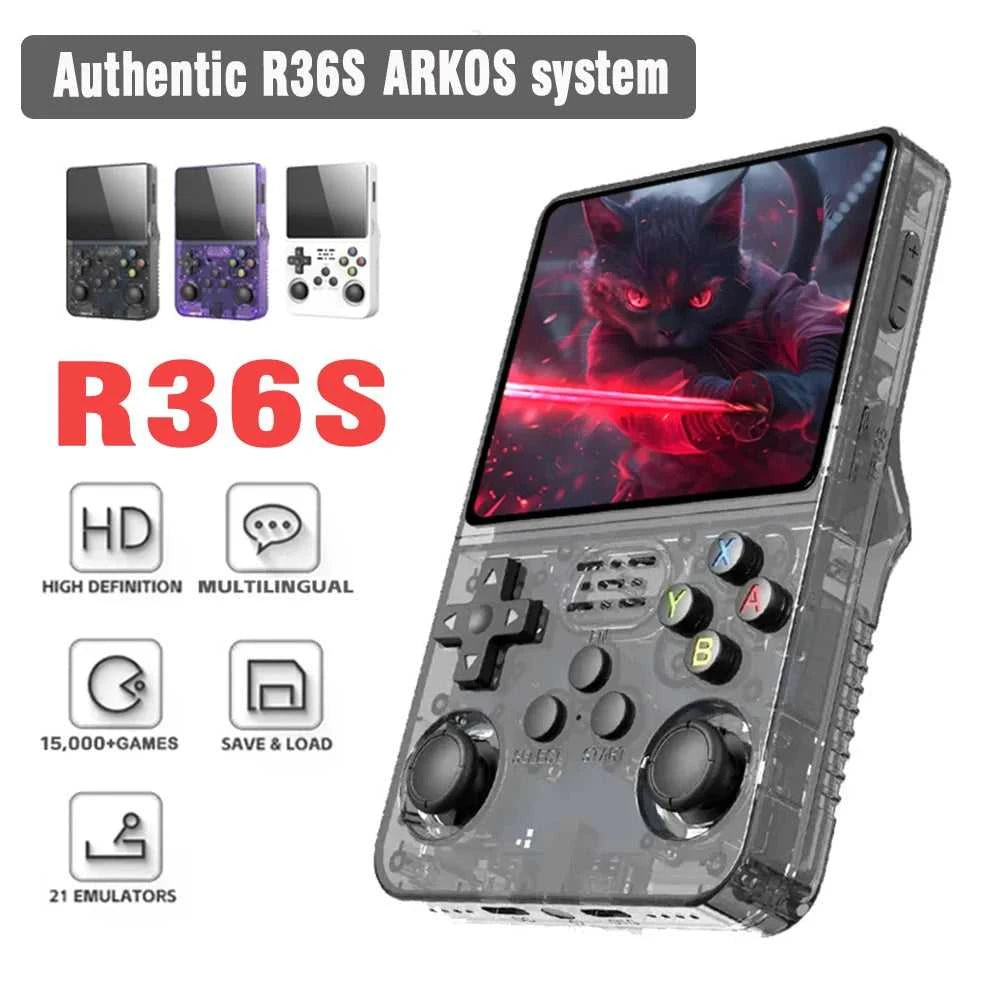 ARKOS R36S Retro Handheld Game Console Linux System 3.5-inch IPS Screen Video Player 64GB/128GB Portable Handheld Game Console Éditions Traditions & Modernité Inc. 185980340;20260611;1781193594EHSiX