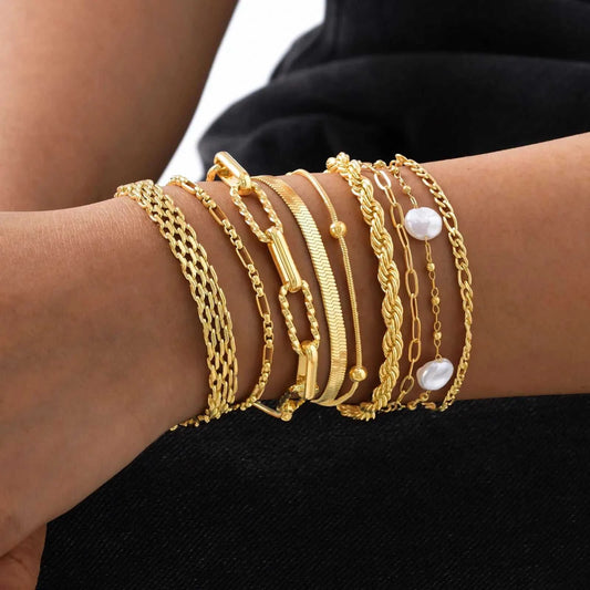 Waterproof Stainless Steel Chain Bracelets For Women , Gold Plated Fashion Stackable Link Bracelet Gifts Éditions Traditions & Modernité Inc. 186728019;20260628;1782690788FoP8H