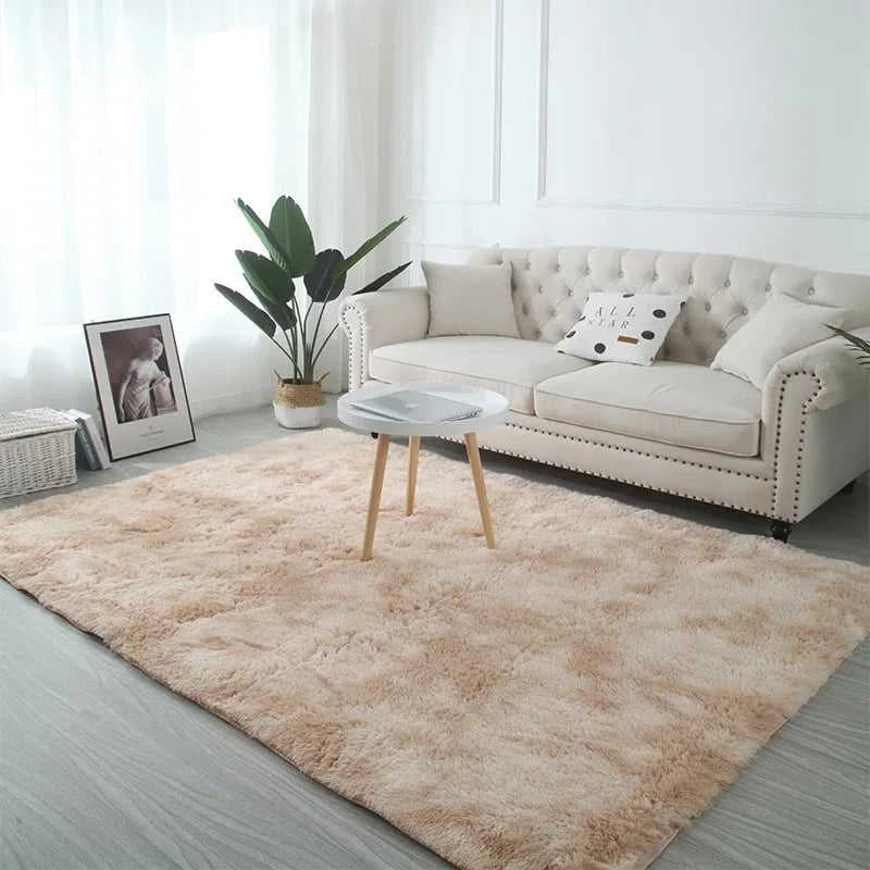 VIKAMA Tie-Dye Plush Carpet Living Room Decoration Soft Fluffy Home Mat Children's Room Baby Crawling Non-Slip Blanket Éditions Traditions & Modernité Inc. 186083195;20260613;1781386245LjUFR