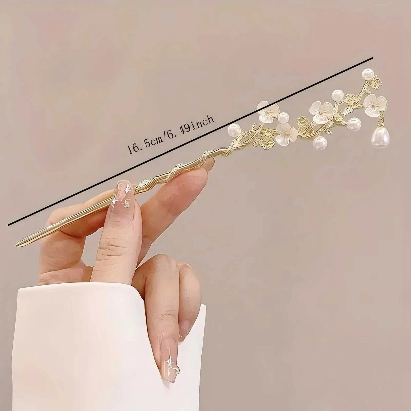 1/6pcs Elegant Chinese Style Tassel Hair Stick Traditional Floral Design Hairstyle Accessory Women Jewelry Hairpin Hairneedle