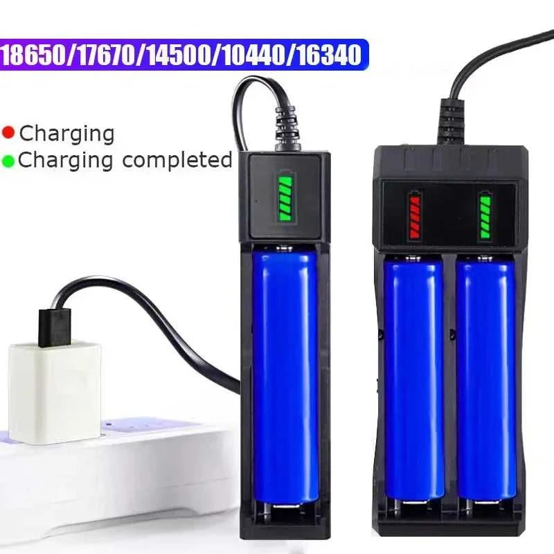 18650 Battery Charger 1/2/4 Slots Dual 18650 Charging 3.7V Rechargeable Lithium Battery USB Charger For 16340 14500 18650 Éditions Traditions & Modernité Inc. 186728073;20260628;1782691138LM8K2