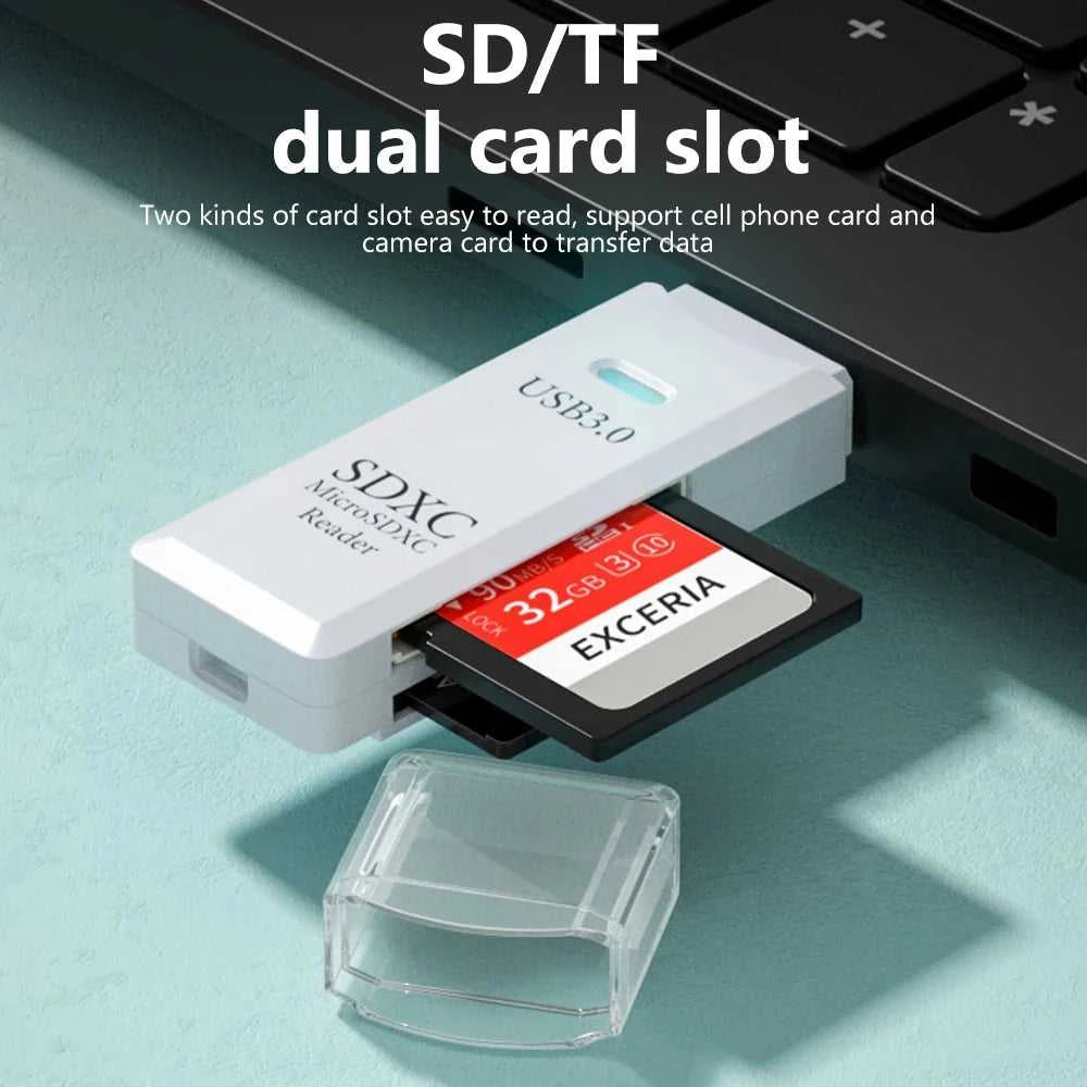 2 in 1 USB 3.0 Card Reader Micro TF sd card Reader usb adapter High Speed Cardreader TF Memory card For PC Laptop Accessories Éditions Traditions & Modernité Inc. 186083297;20260613;1781386282ovUjK