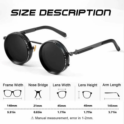 CRIXALIS Polarized Round Sunglasses ND9 Adjustable Dimming Men Women Retro Punk Men's Fishing Eyeglasses Outdoor Shades UV400 Éditions Traditions & Modernité Inc. 185981015;20260611;1781193749vKMgP