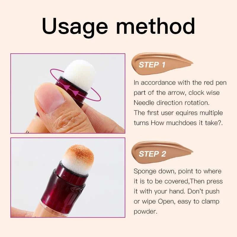 New Sponge Head Concealer for Dark Circles Freckles Acne Pigmentation and Blemishes Long Lasting Moisturizing Liquid Foundation Éditions Traditions & Modernité Inc. 185979899;20260611;1781193462PnU3a