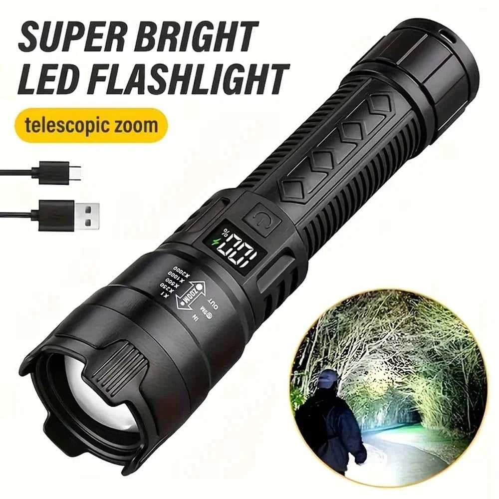 2000LM Ultra Bright P50 LED Flashlight Tactical EDC Emergency Spotlight Telescopic ZoomHandheld Torch w/ 14500/18650 Battery Éditions Traditions & Modernité Inc. 185981121;20260611;1781193803lXmvy