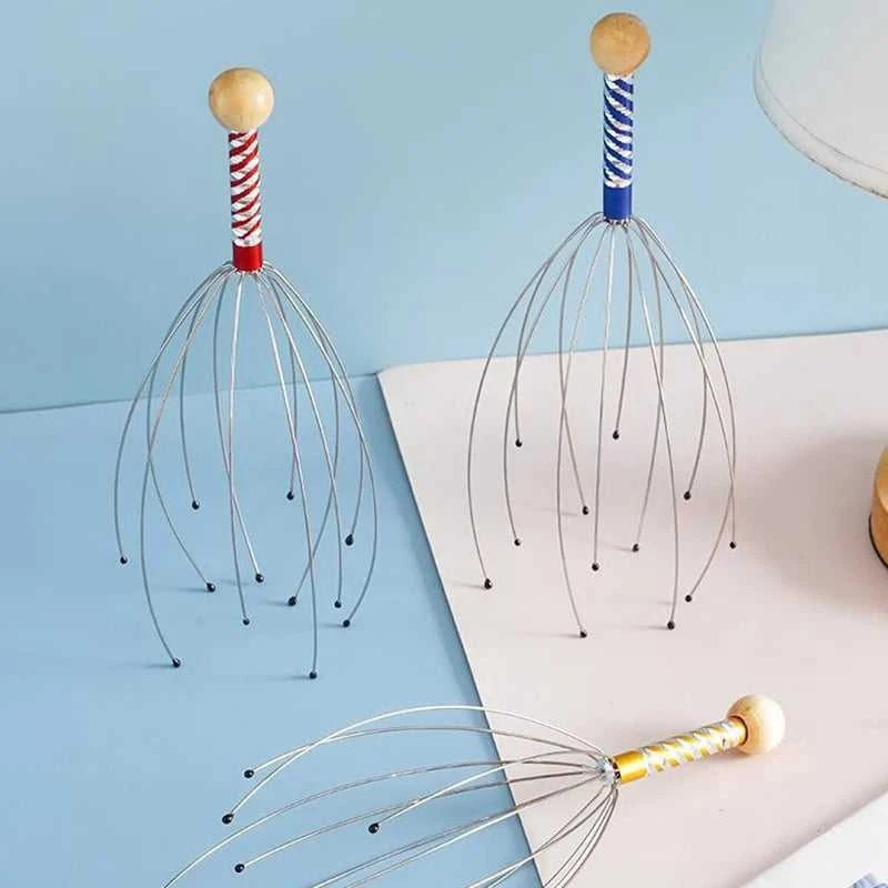 1PC Octopus Head Massager Stainless Steel Engraved Head Relaxer Brain Massage Claw Scalp Scratcher Itch Reliever Random Color Éditions Traditions & Modernité Inc. 185980849;20260611;1781193707GBPQq