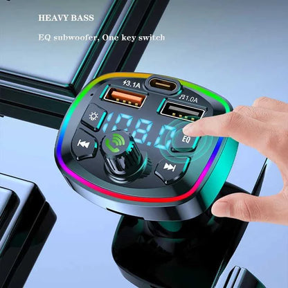 Car Bluetooth 5.0 FM Transmitter Wireless Adapter Mic Audio Receiver Auto MP3 Player 2.1A Dual USB Fast Charger Car Accessories Éditions Traditions & Modernité Inc. 185982786;20260611;1781193964P94GS