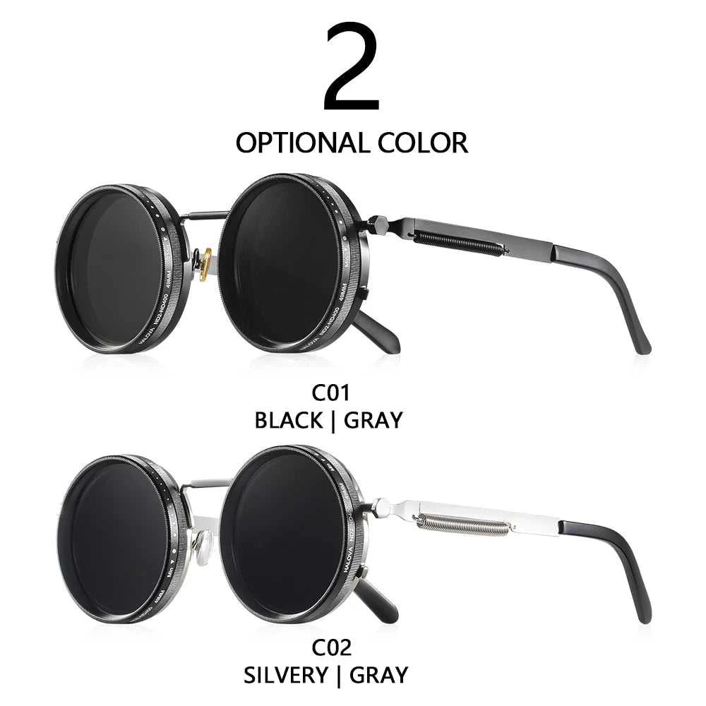 CRIXALIS Polarized Round Sunglasses ND9 Adjustable Dimming Men Women Retro Punk Men's Fishing Eyeglasses Outdoor Shades UV400 Éditions Traditions & Modernité Inc. 185981015;20260611;1781193749vKMgP