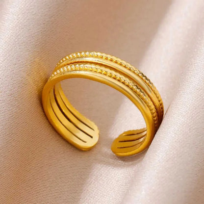 316L Stainless Steel Rings for Women Gold Color Never Fade Luxury Classic rings wedding couple rings Jewelry Free Shipping Éditions Traditions & Modernité Inc. 186727648;20260628;17826904053M55t