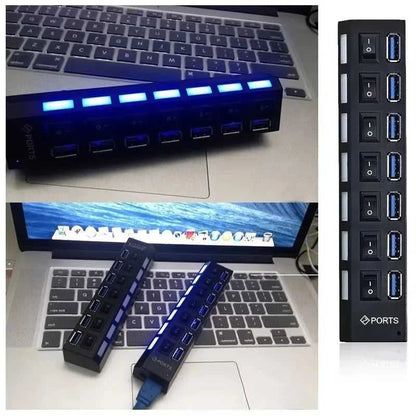 Switch Extension Hub 7-port USB2.0 Hub Computer USB Extension Hub One Drag Seven USB2.0 Splitter PC Laptop Desktop Éditions Traditions & Modernité Inc. 186225152;20260617;1781705670Rm2Ed