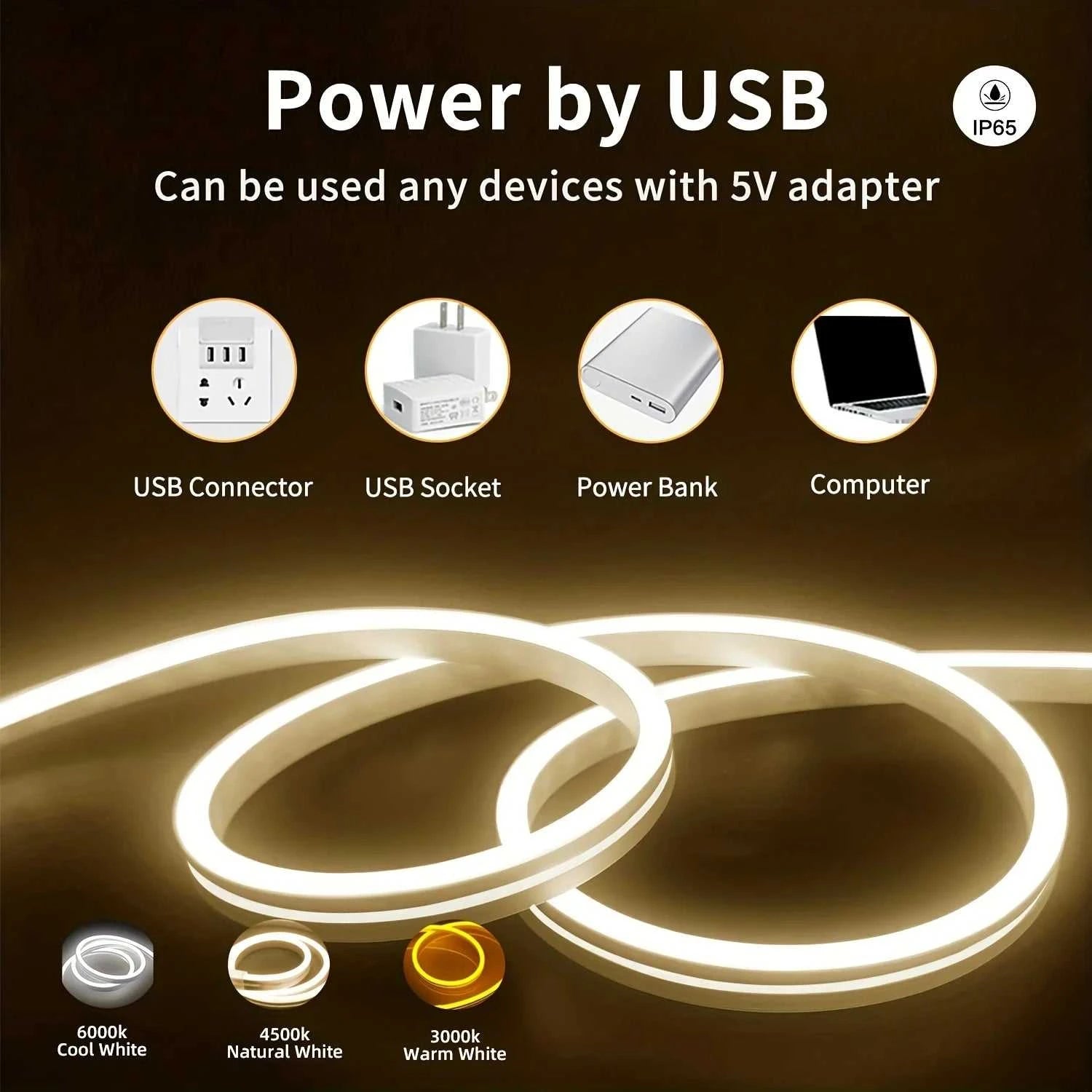 LED Strip Neon Light USB DC 5V Dimmable Touch Sensor Switch Flexible Silicone Neon Sign Tape Waterproof For Outdoor Room Decor Éditions Traditions & Modernité Inc. 185982762;20260611;17811939621tekW